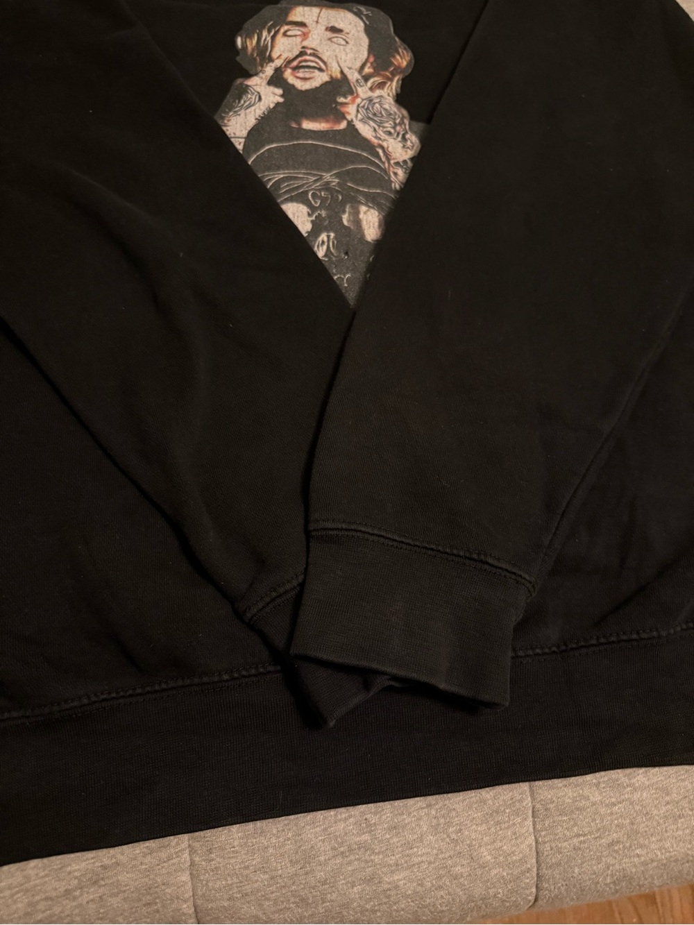 Suicideboys scrim Black Graphic Crewneck Sweatshirt with Front Portrait Print - Picture 4 of 4